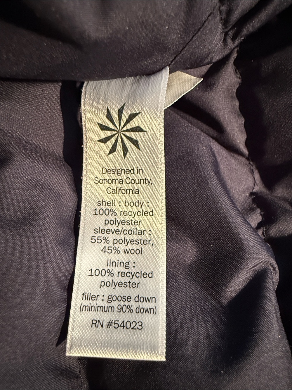 Athleta Responsible Down Waffle Knit Puffer Jacket Navy Blue Medium - Picture 9 of 10